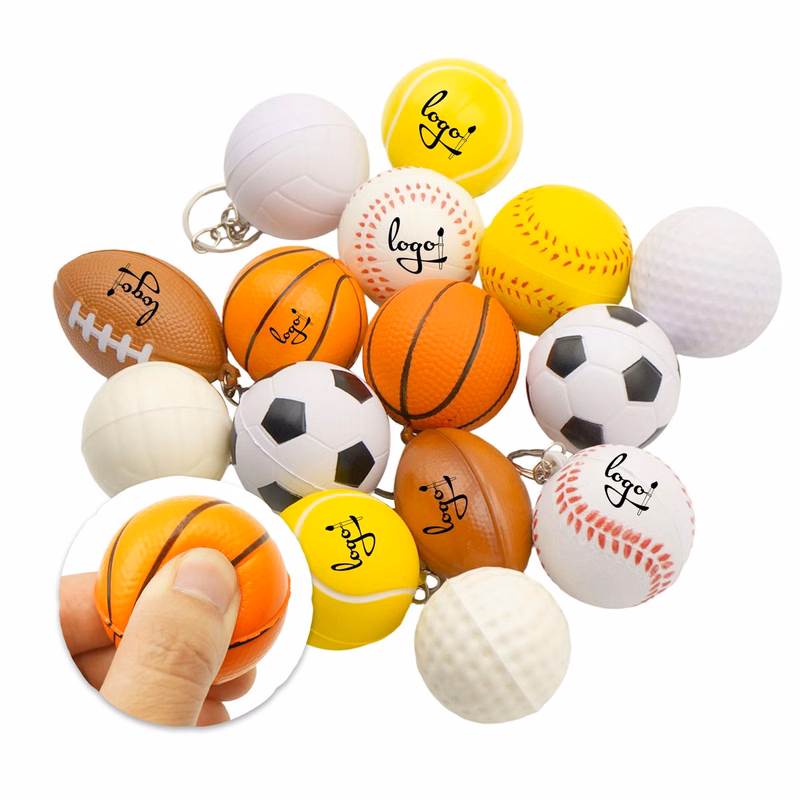 1.57 Inch PU Foam Sports Stress Ball,Soccer Basketball Baseball Football Squeeze Fidget Toy