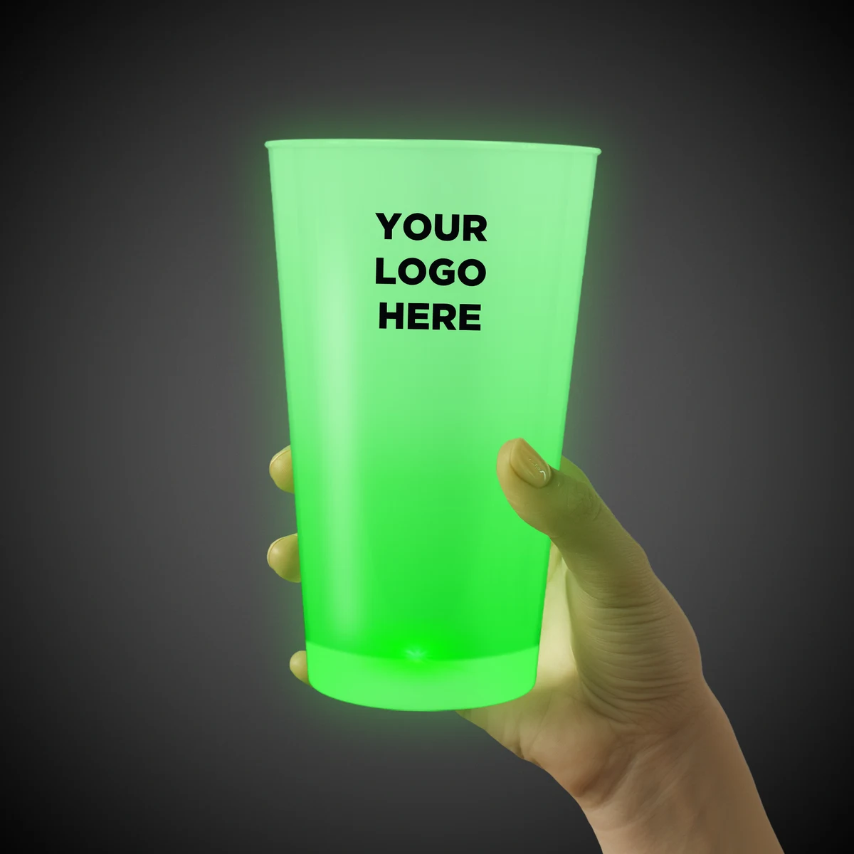 Green LED Light Up Drinking Neon Look 16 oz Pint Glass 1