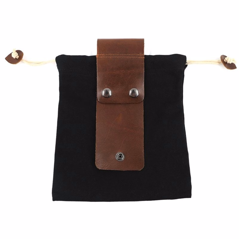 Canvas Fruit Picking Bag Leather Waxed Canvas Pouch