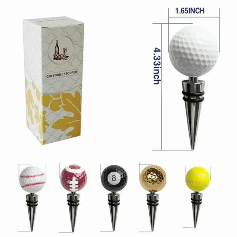 Golf Ball Wine Bottle Champagne Stopper 1