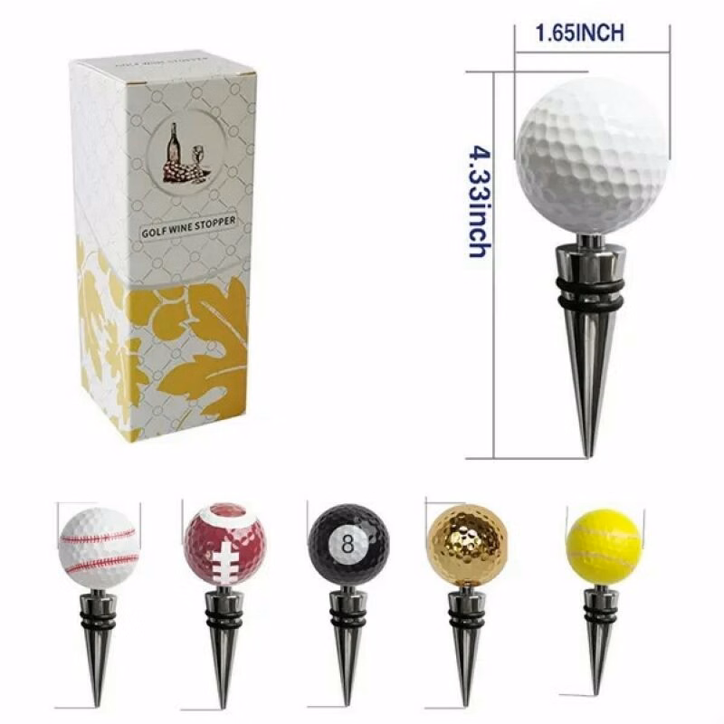 Golf Ball Wine Bottle Champagne Stopper