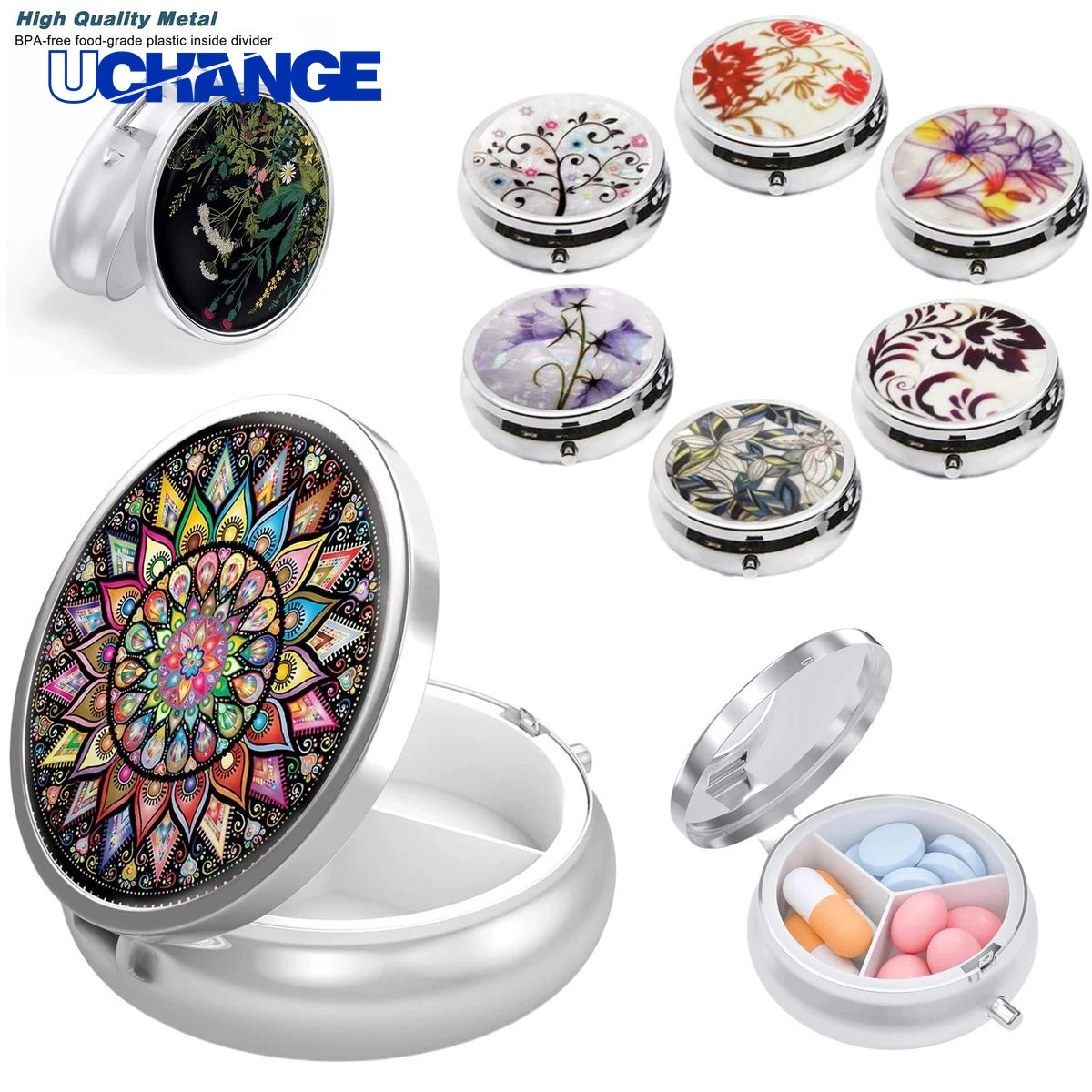 Health Metal Pill Box for Medicine Organizer 1