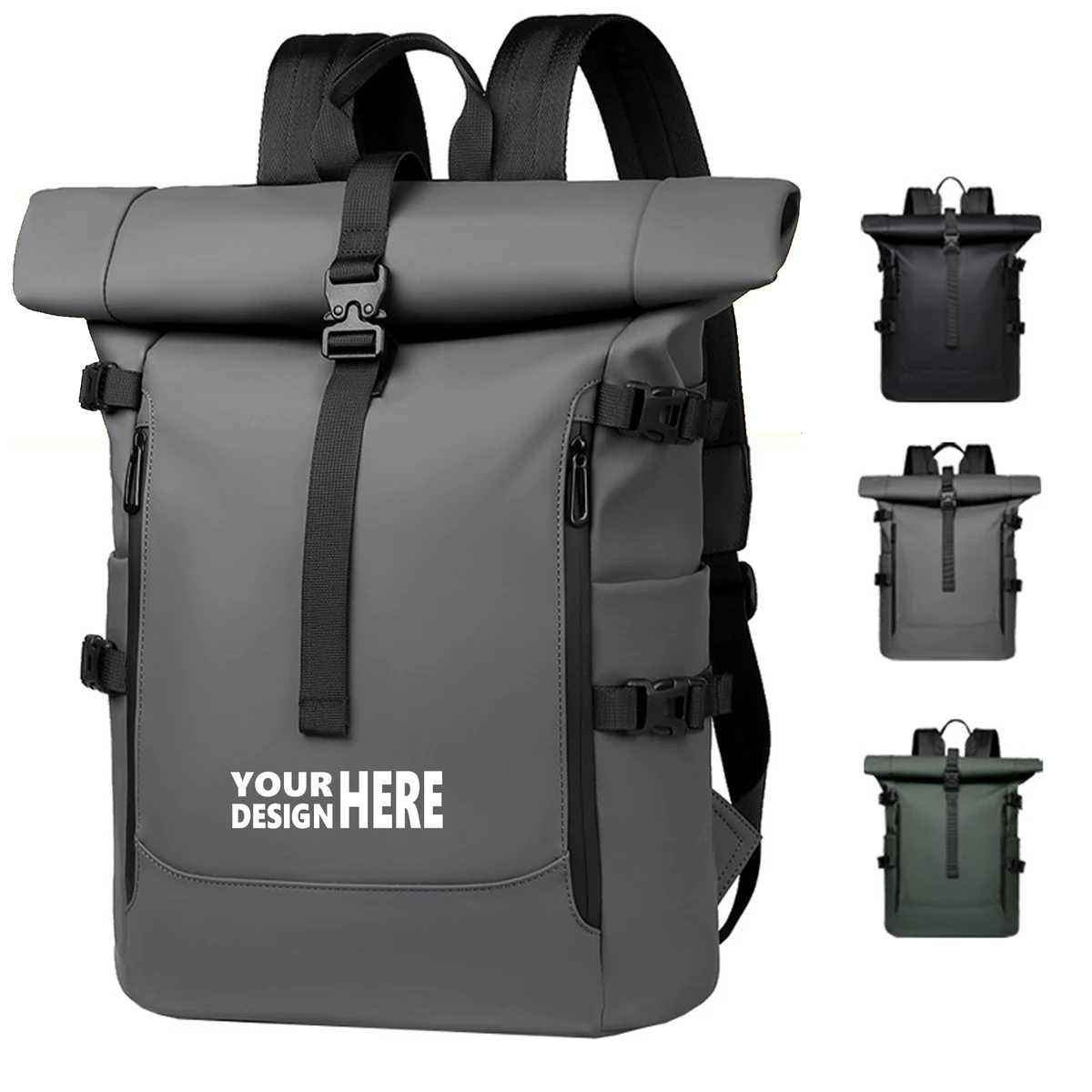 MOQ 10 Expandable PU Computer Backpack 1