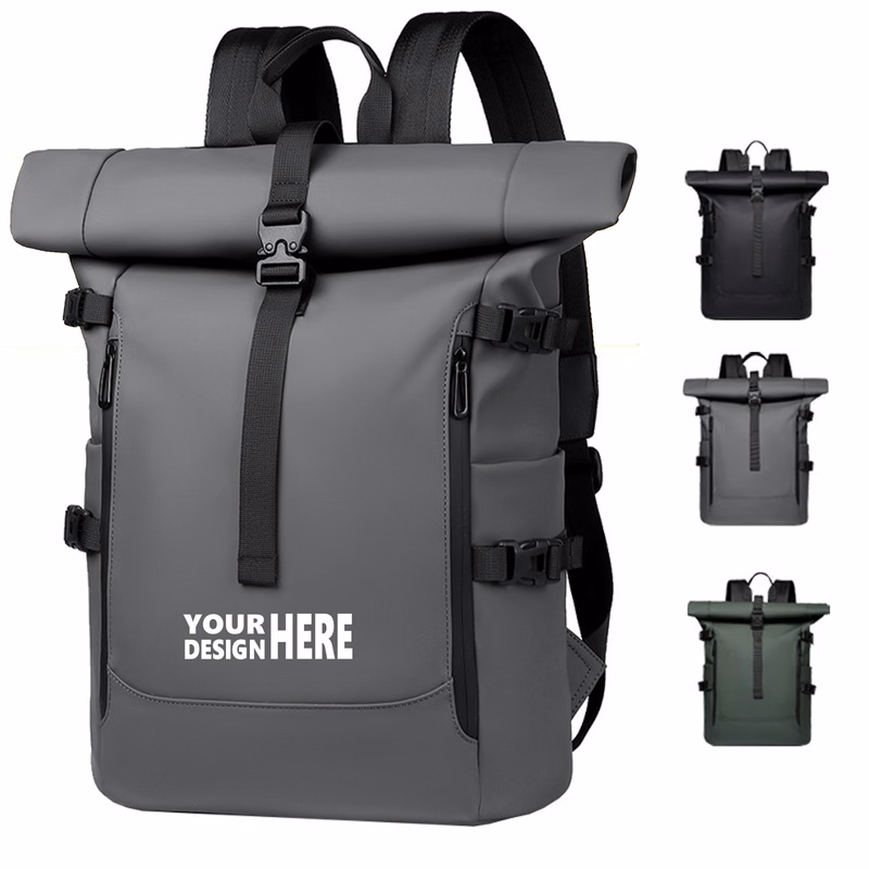 MOQ 10 Expandable PU Computer Backpack