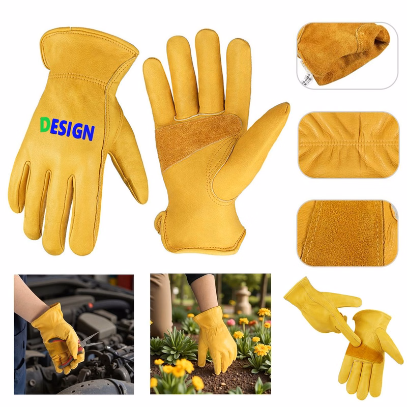 MOQ10 Premium Leather Work Gloves For Heavy Duty Tasks