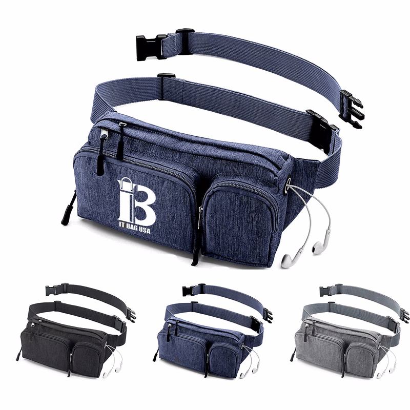 Camp Running Waist Bag With Headphone Hole