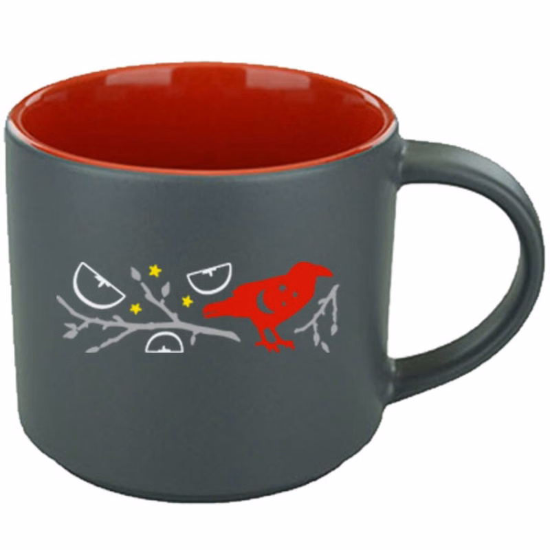 16 oz Norwich Mug - Satin Gray Out/Gloss Red In