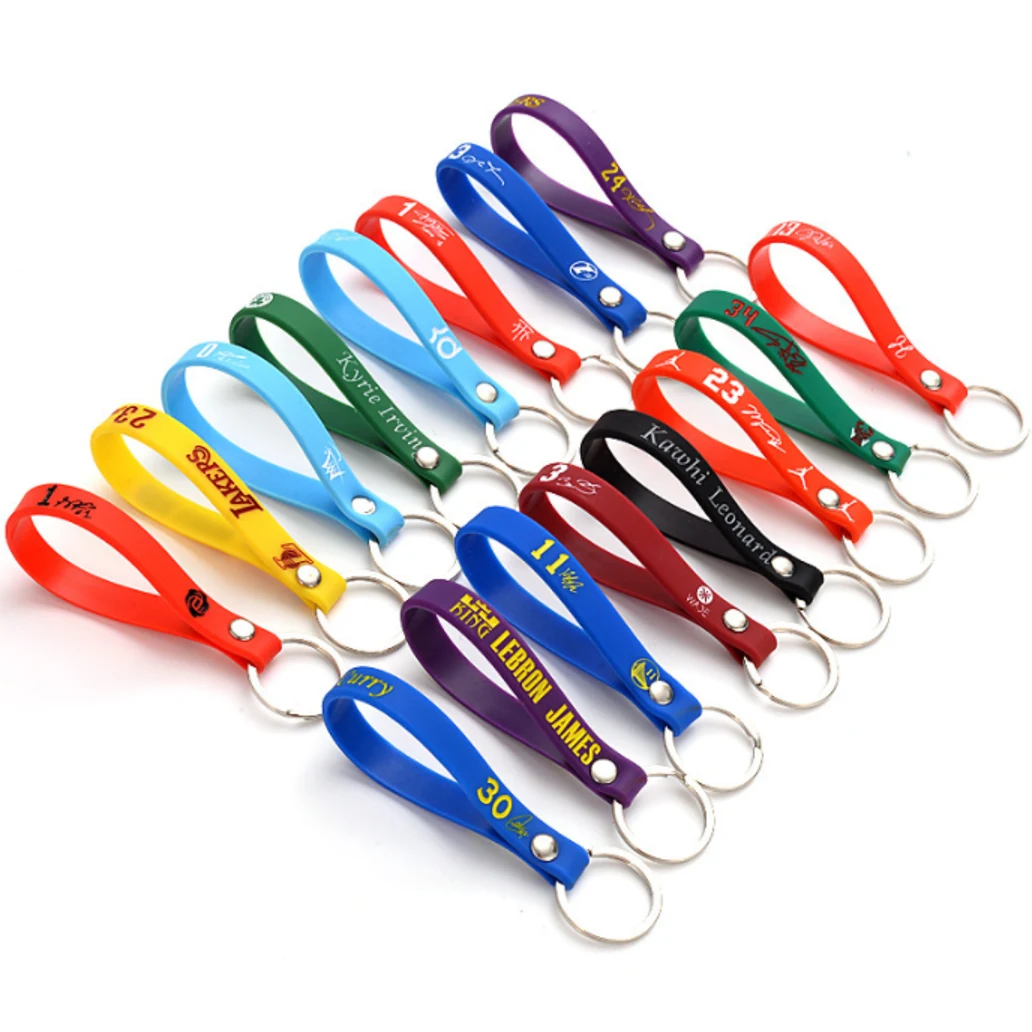 Advertisement Promotion Customized Silicone Colorful Practical Bracelet Keychain 1