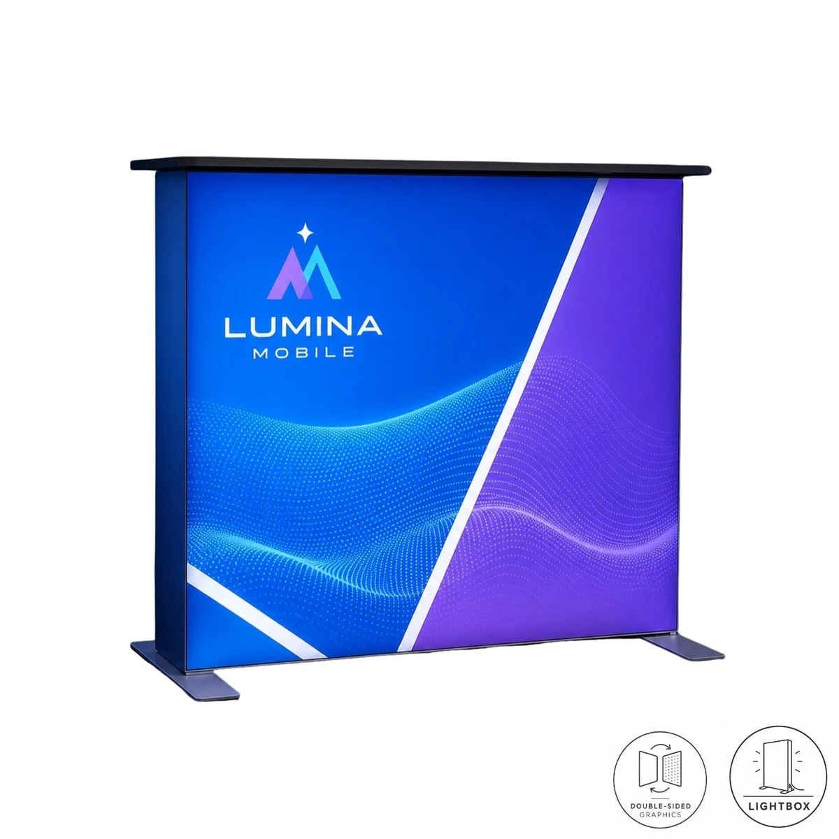 48Hr Quick Ship - Backlit LED Light Box SEG Floor Counter Kit and bag, NO SETUP CHARGE 1