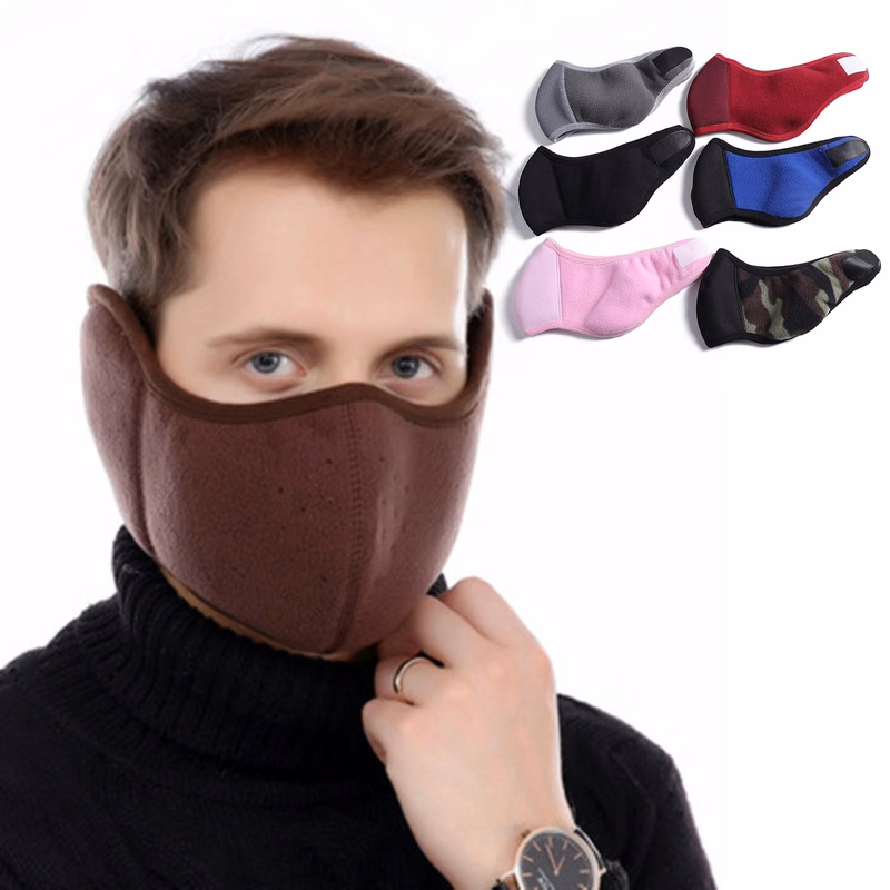 Cycling windproof and warm earmuffs face mask