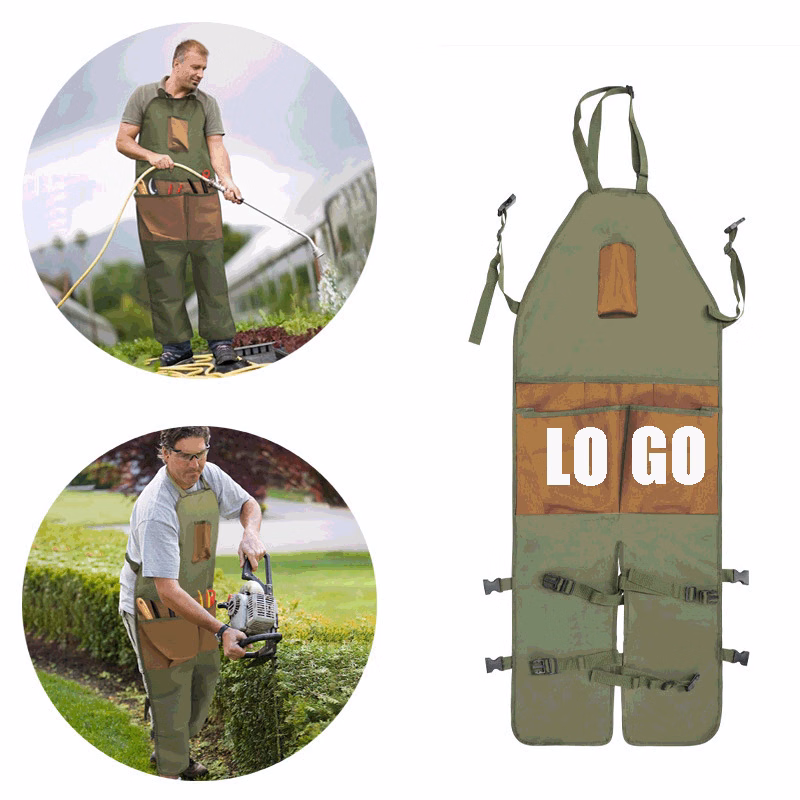 Gardening Pruning Multi-Pocket Oxford Patchwork / Extended Garden Leg Warmer Apron