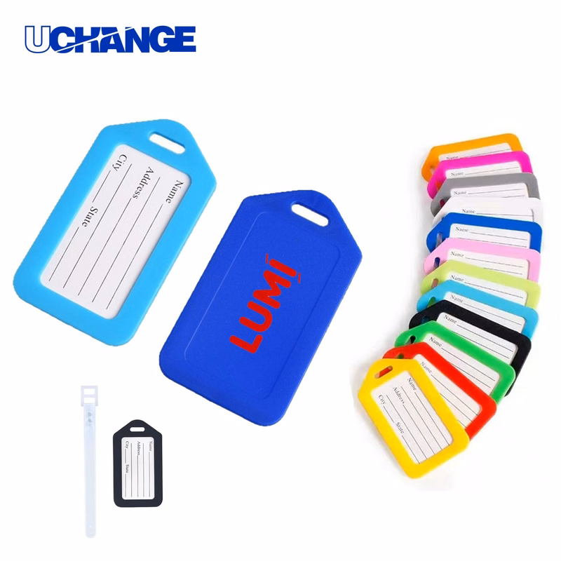 Vibrant Plastic Luggage Tag with Lanyard