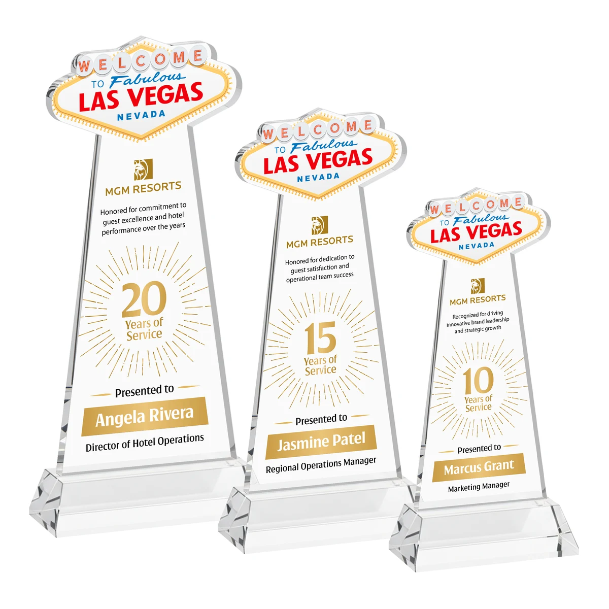 Las Vegas VividPrint™ Award on Hartford Base - Clear 1