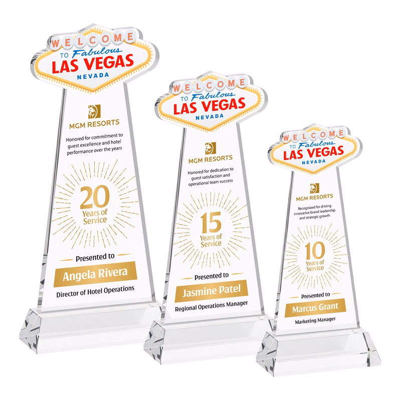Las Vegas VividPrint™ Award on Hartford Base - Clear