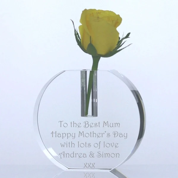 Custom Round Crystal Bud Vase 1