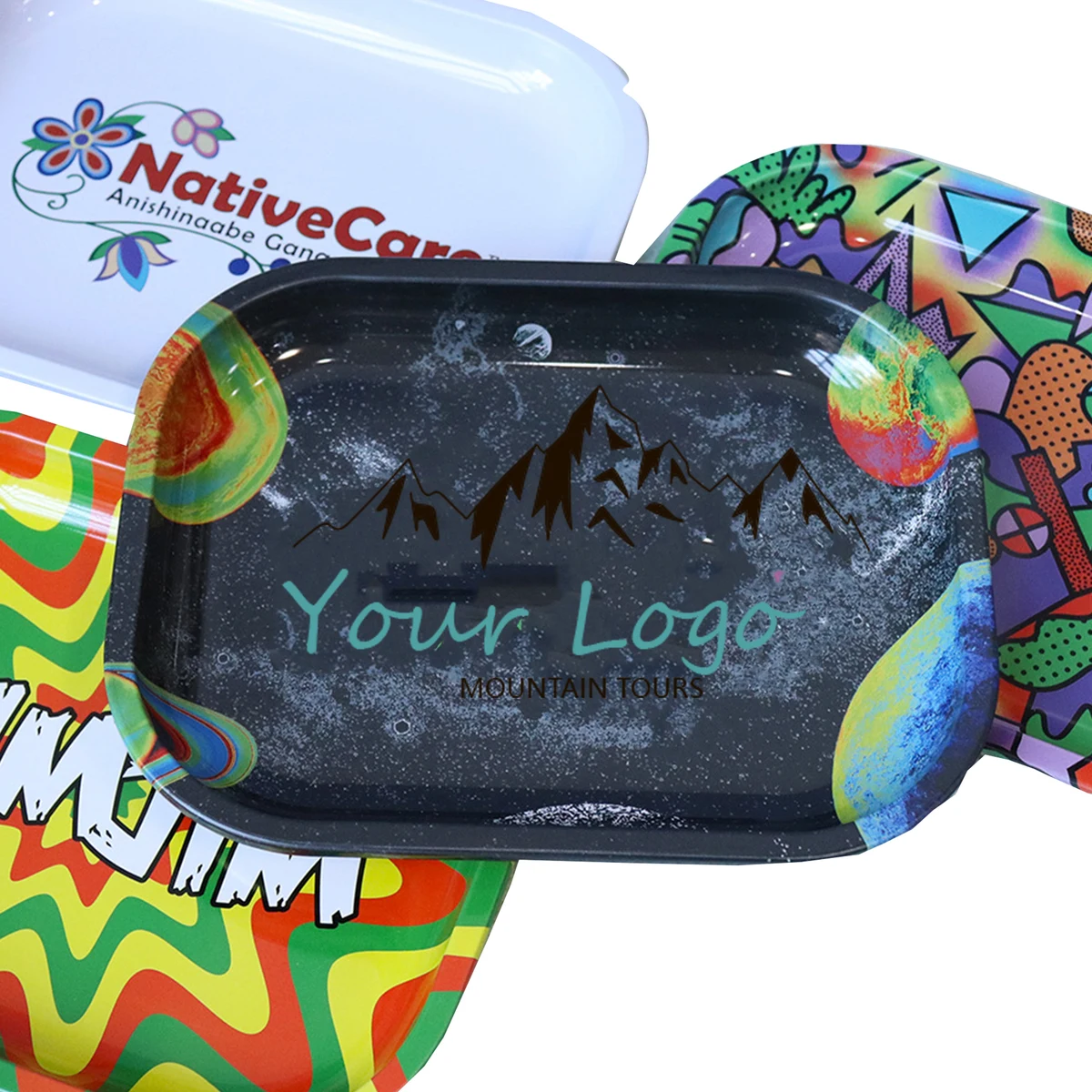 Full Color Tinplate Cigarette Rolling Tray 1