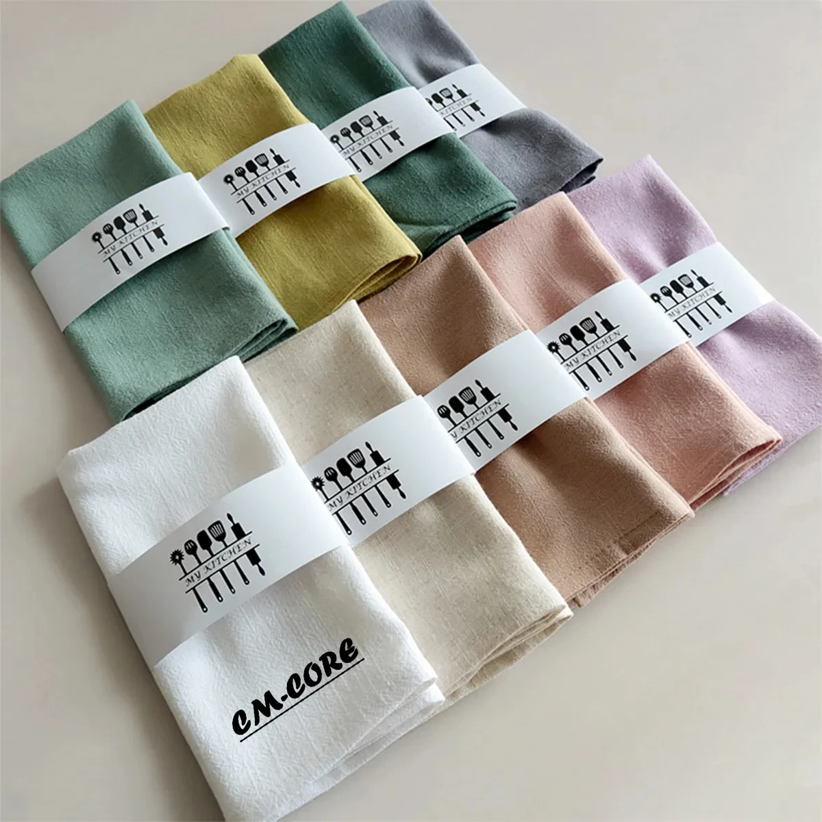 Fringe Linen Dinner Napkins 1