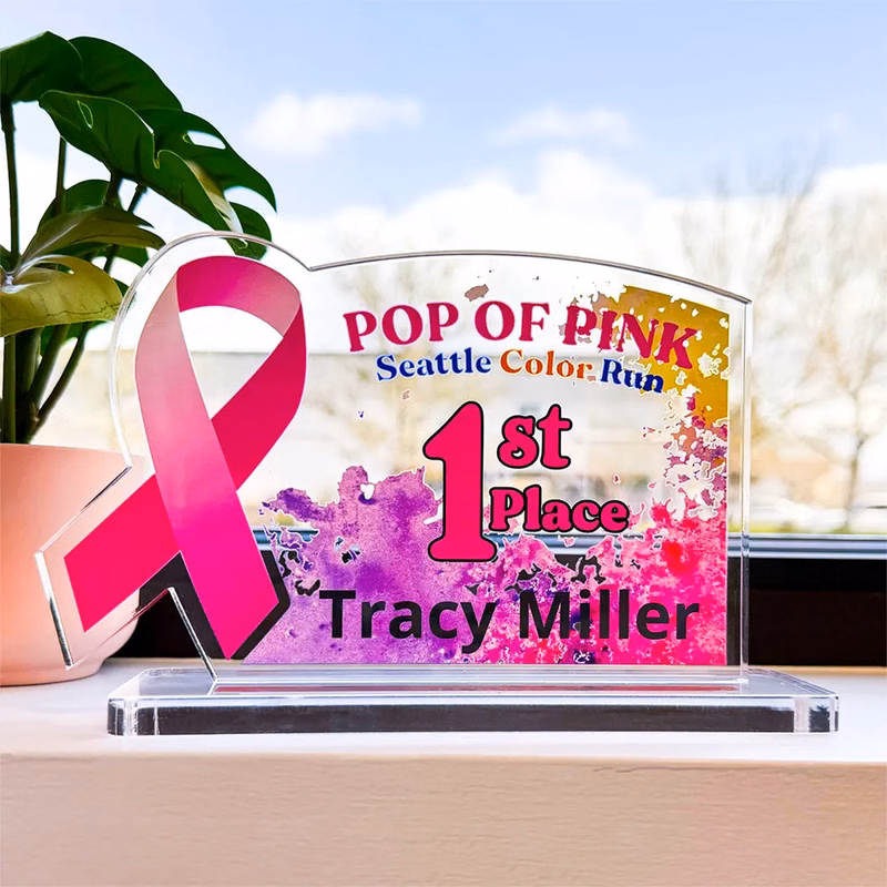 3/8" Custom Ultra Vivid Color Acrylic Awards