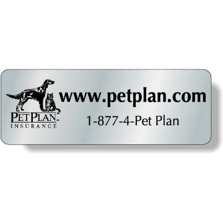 Bright Silver Foil Paper Roll Labels Stock Rectangle (1.25"x3.5") 1