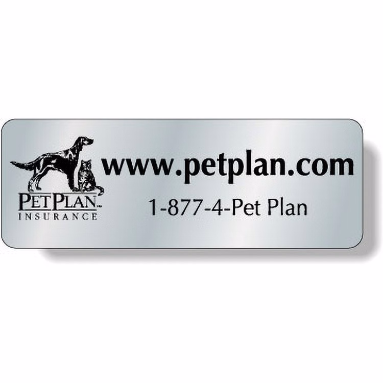 Bright Silver Foil Paper Roll Labels Stock Rectangle (1.25"x3.5")