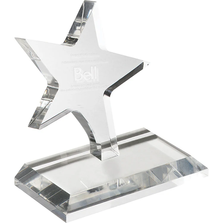 Clear Dancing Star Award (5 1/2"x 6"x 3/4") Laser Engraved 1
