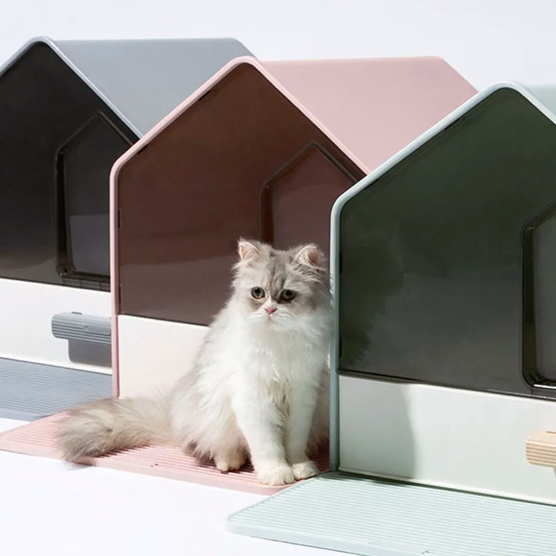 Large Enclosed Deodorizing Cat Litter Box with Drawer