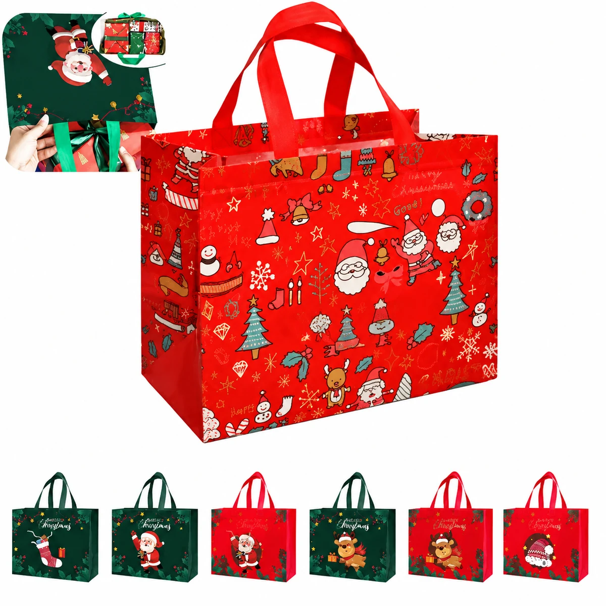 Oversized Nonwoven Holiday Present Sack 1