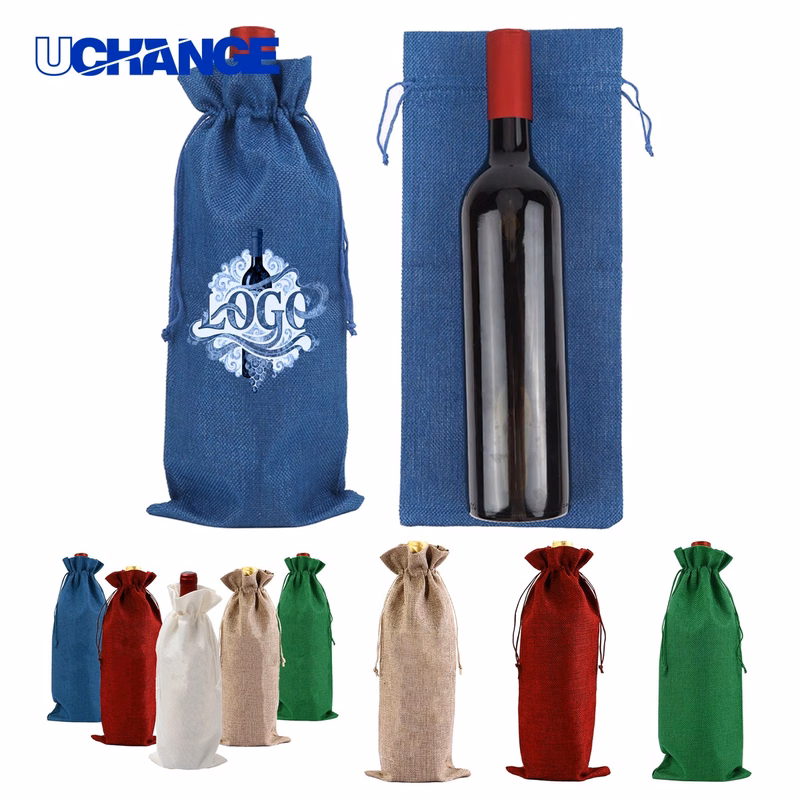 Portable Drawstring Wine Bottle Bag Container