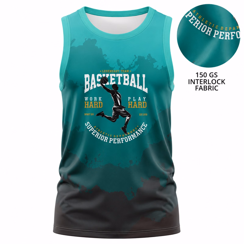 Unisex 150 GSM Poly Interlock Performance Sublimation Tank Tops