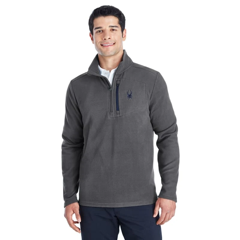Spyder Men's Transport Quarter-Zip Fleece Pullover, custom hoodie or sweatshirt with logo imprint 1