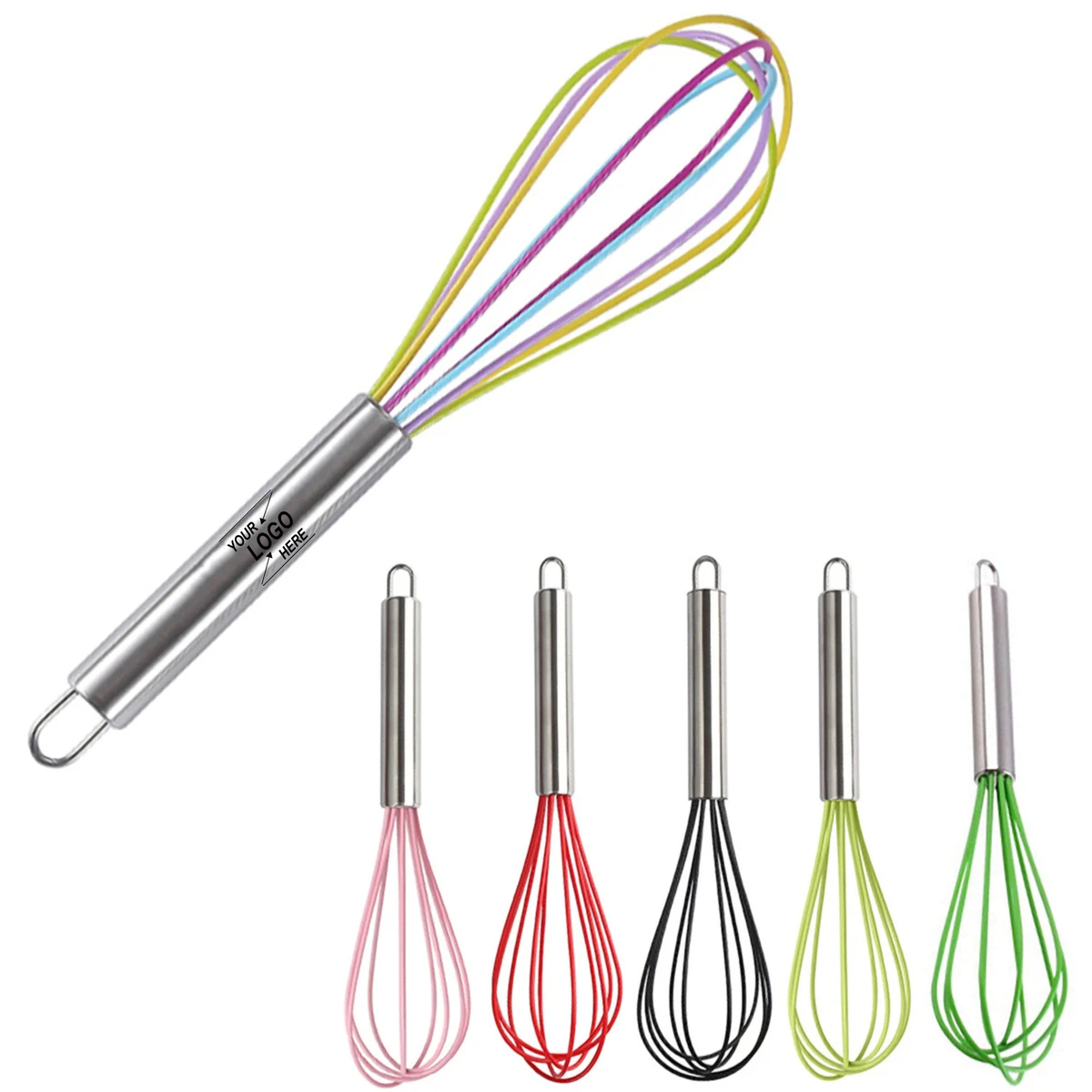 10" Silicone Coated Stainless Steel Whisk 1