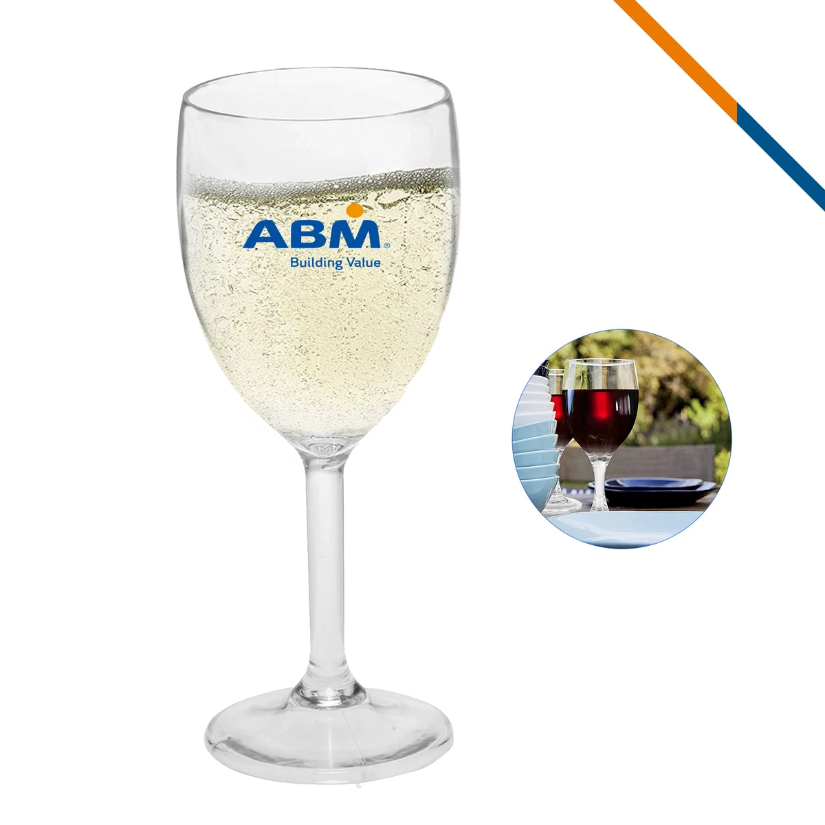 Ania Plastic White Wine Glasses - 10 OZ. 1