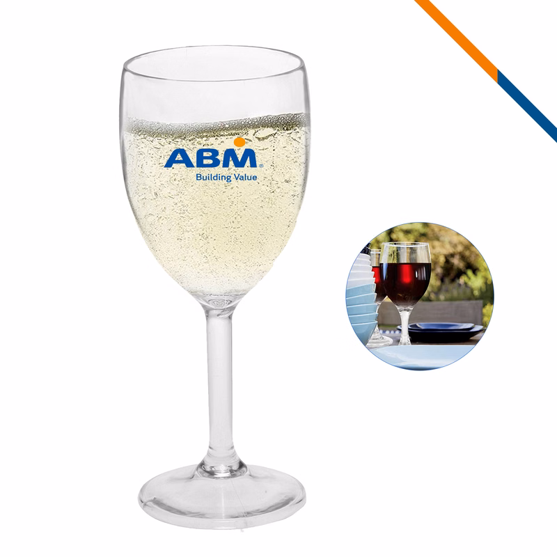 Ania Plastic White Wine Glasses - 10 OZ.