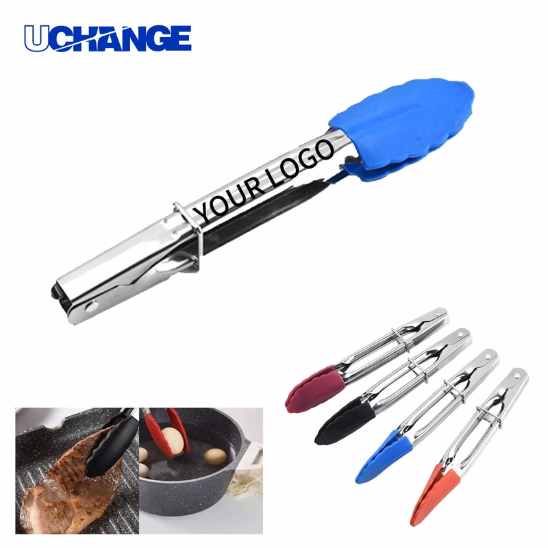Silicone Kitchen Tongs Stainless Steel 7 Inch