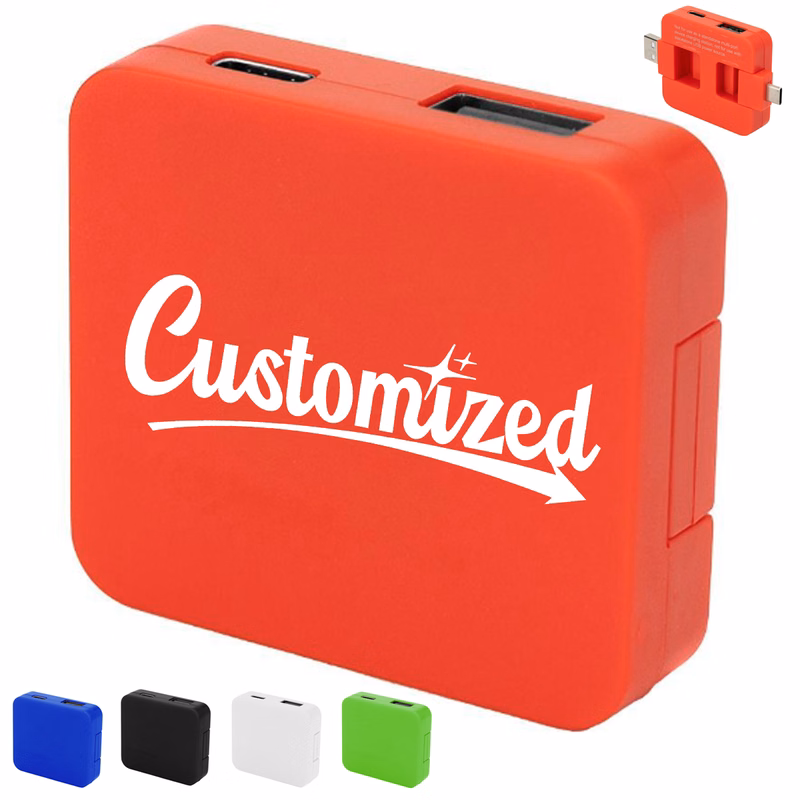 4-Port USB Hub with Flip Plug