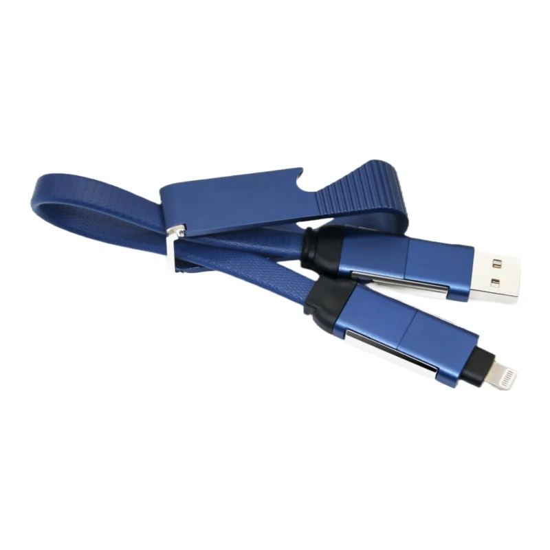 4-in-1 Bottle Opener Keychain Charging Cable 1