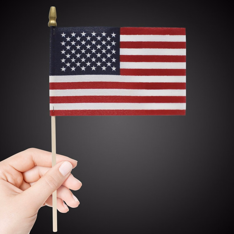 American Flags with Wooden Handle