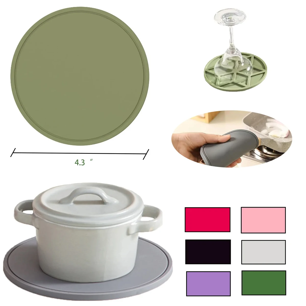 Silicone Temperature Resistant Round Heat Insulation Pad 1