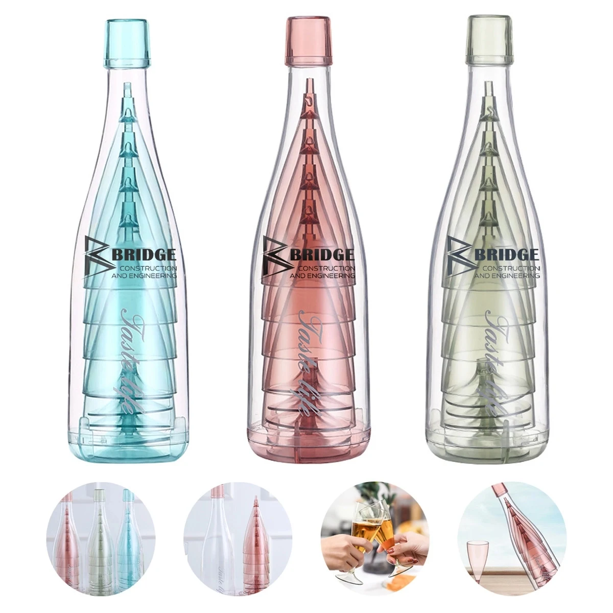 Reusable PortableMimosa Wine Glasse Plastic Champagne Flutes 1