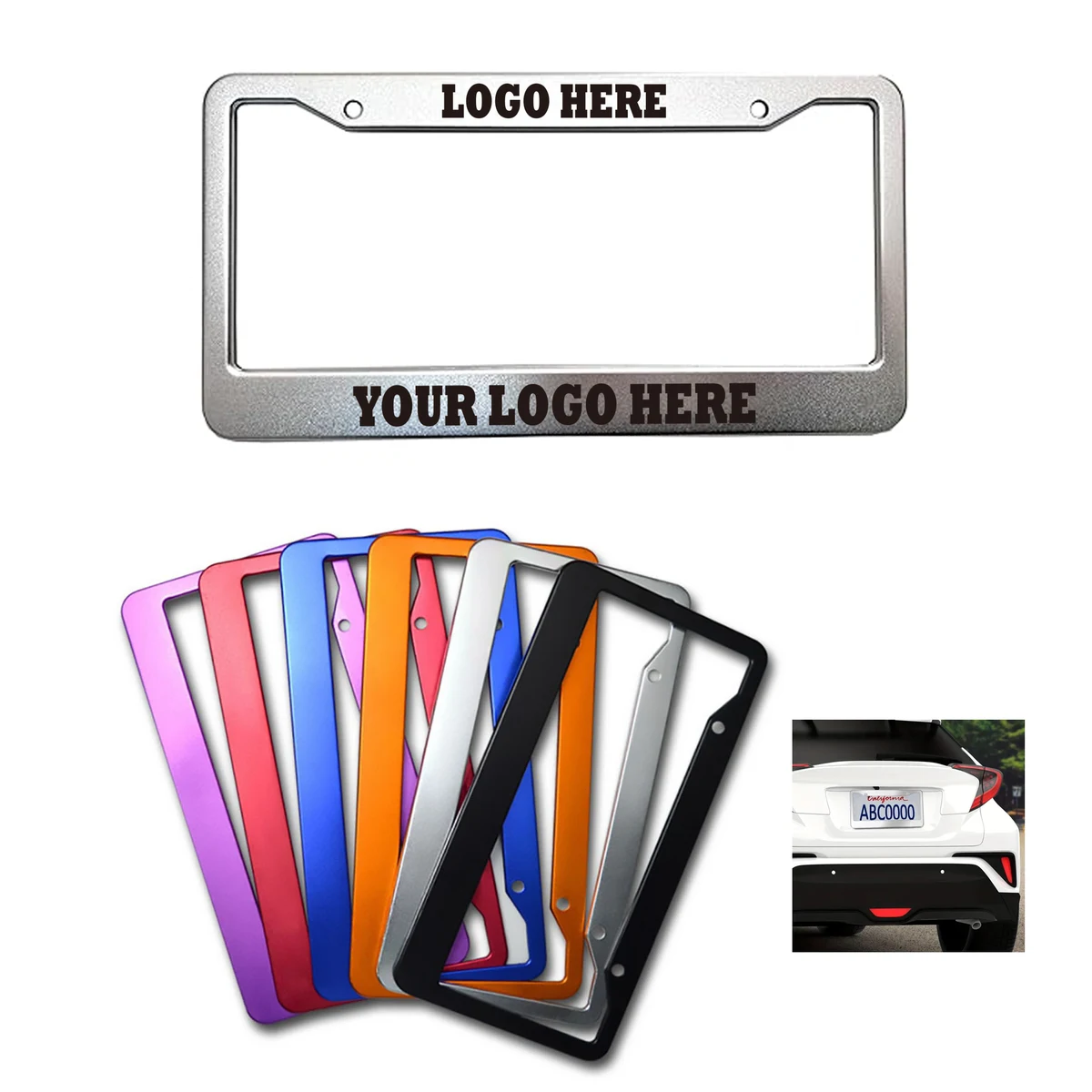 Aluminum Cars License Plate Frames With Screws Accessories 1