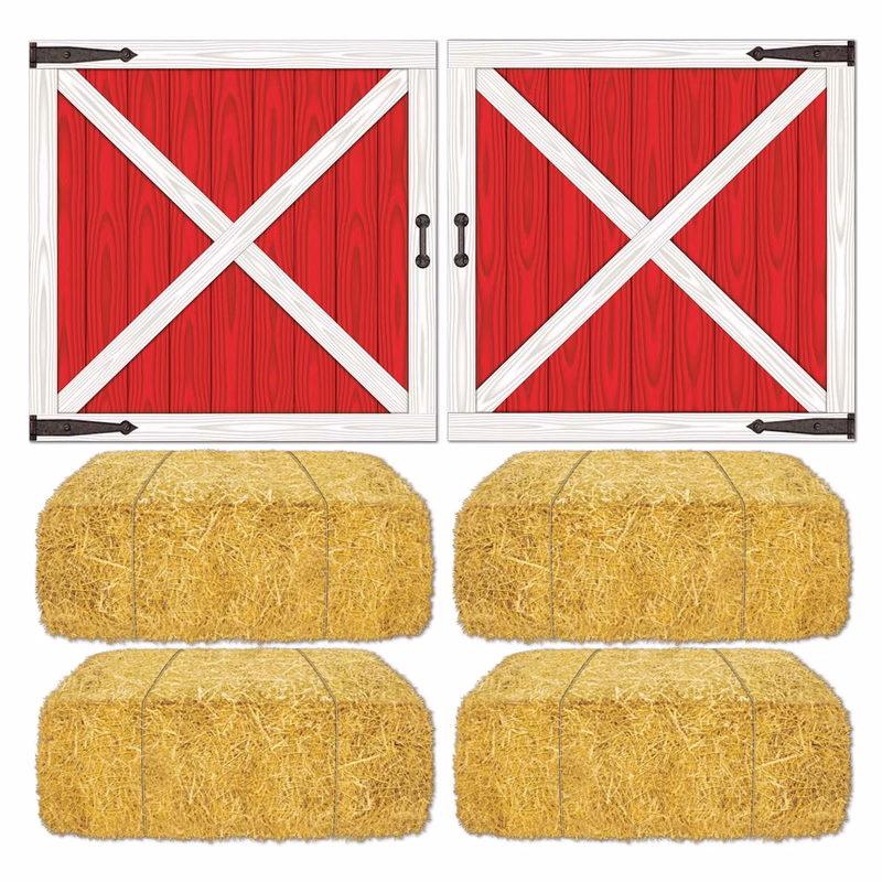 Barn Loft Door & Hay Bale Props