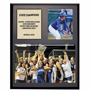 Photo Plaque: 10x13" Black Matte Finish, 5x7" Phot