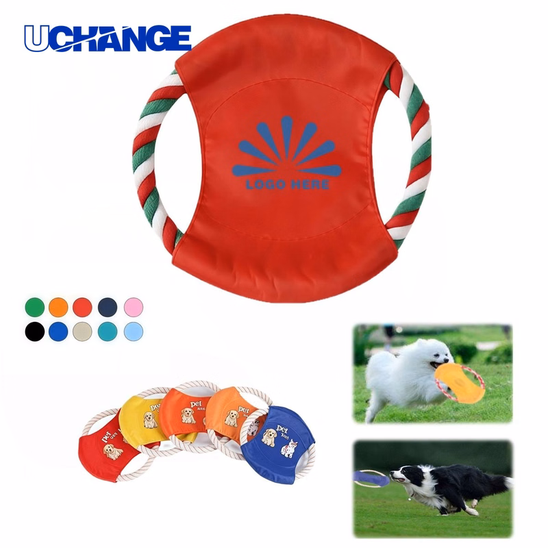 Flying Disc Dog Rope Toy for Tug Training