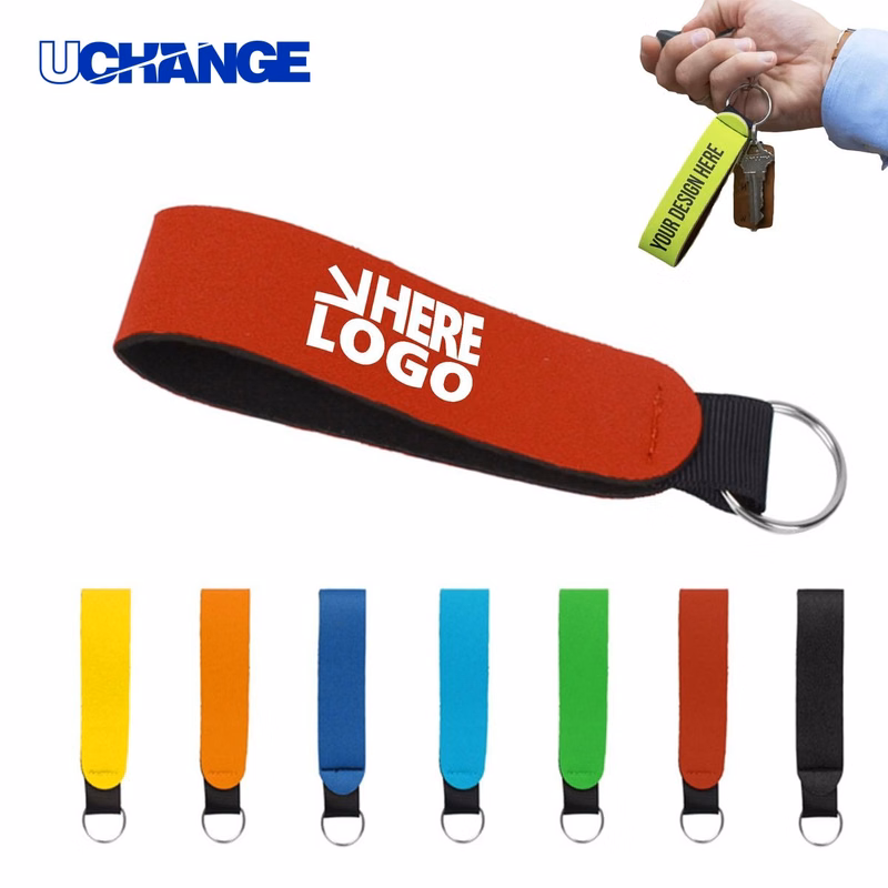 Neoprene Wristband Strap Keychain