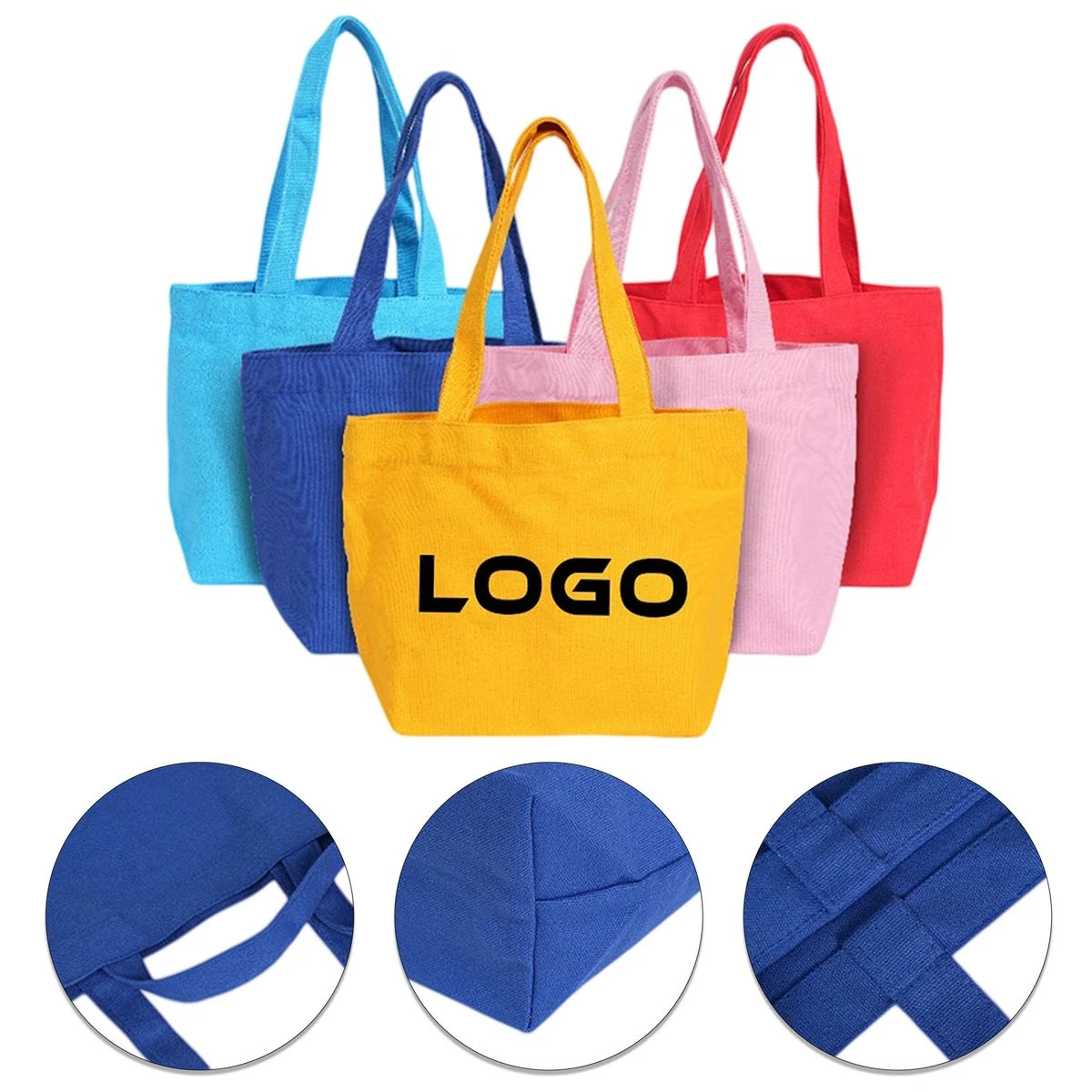 Colorful Canvas Tote Bags, custom tote bag with logo imprint 1