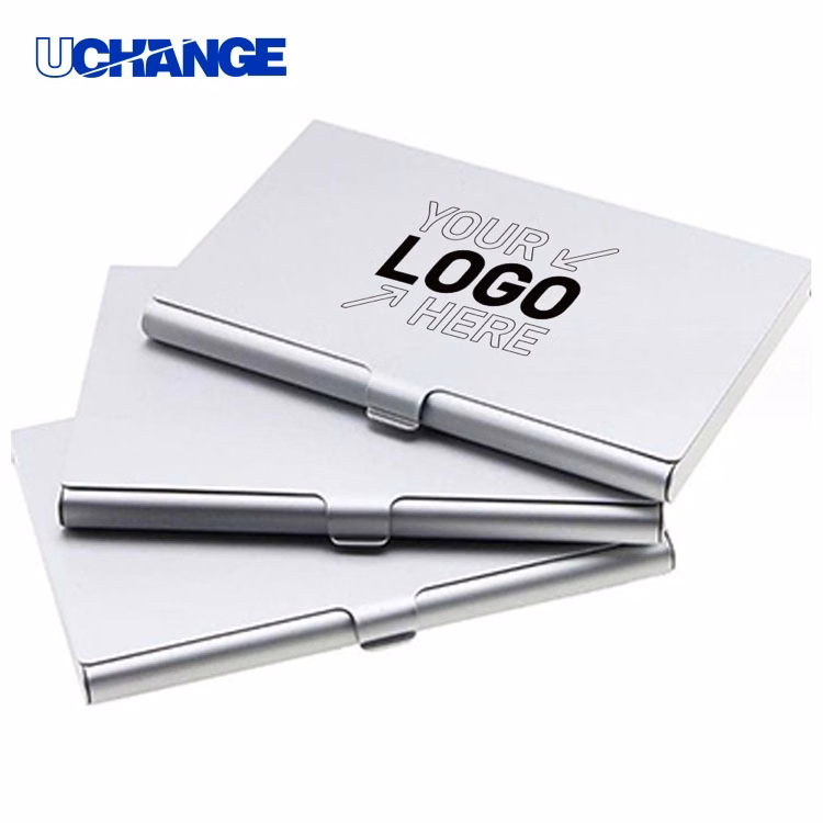 Silver Business Card Holder Case