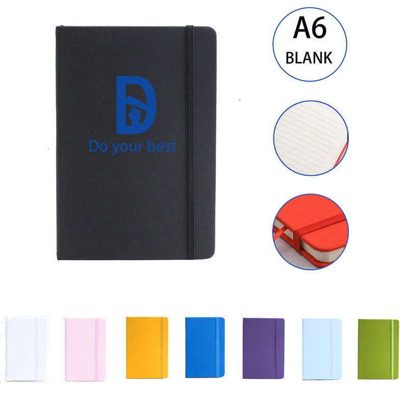 Pocket Notebook With Adjustable Strap Closure