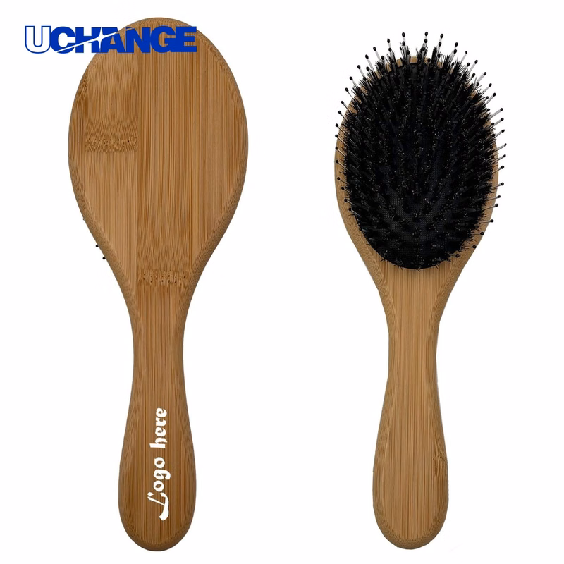Hair Natural Bamboo Paddle Detangling Brush Tool