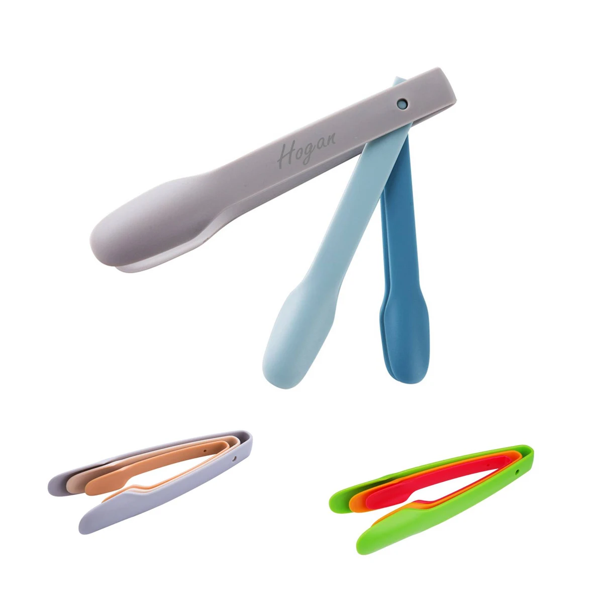 Rainbow 3-in-1 plastic food tongs 1