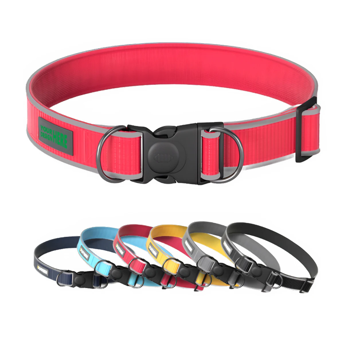 MOQ 50 Anti-Escape Reflective Dog Collar with Adjustable Strap 1